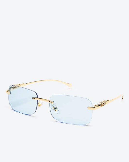 NOBLE - Sapphire Lenses, Gold Chrome Frame