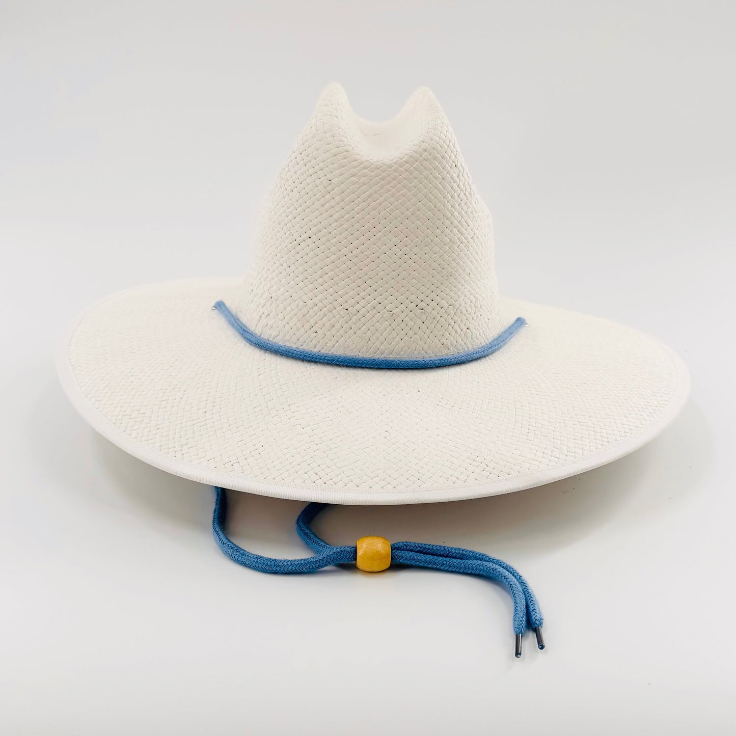 Baldiz White Sun Hat | Wide Brim Sun Hat with Rope Band