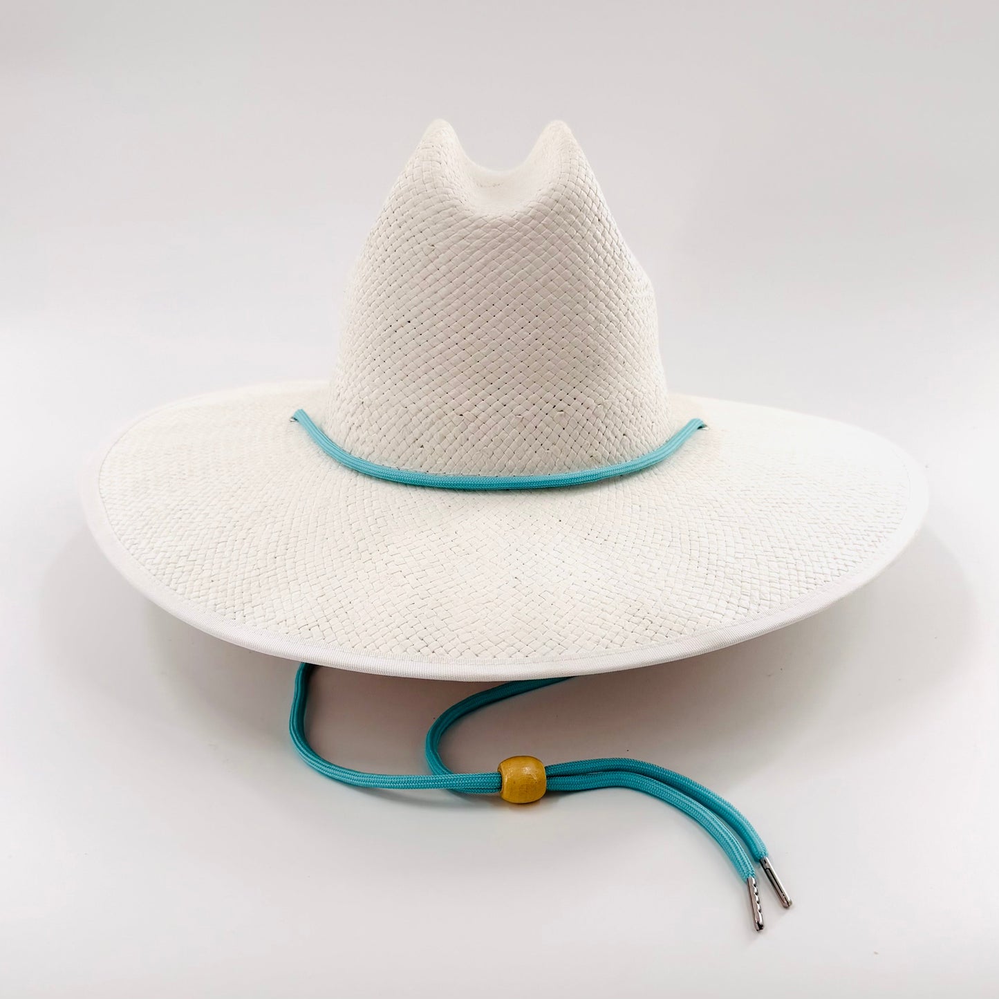 Baldiz White Sun Hat | Wide Brim Sun Hat with Rope Band
