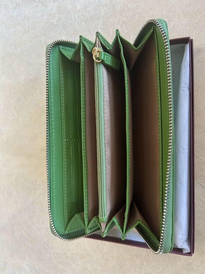 Full-Grain Leather Zip-Around Wallet for Women – Sophia Travel & Everyday Wallet