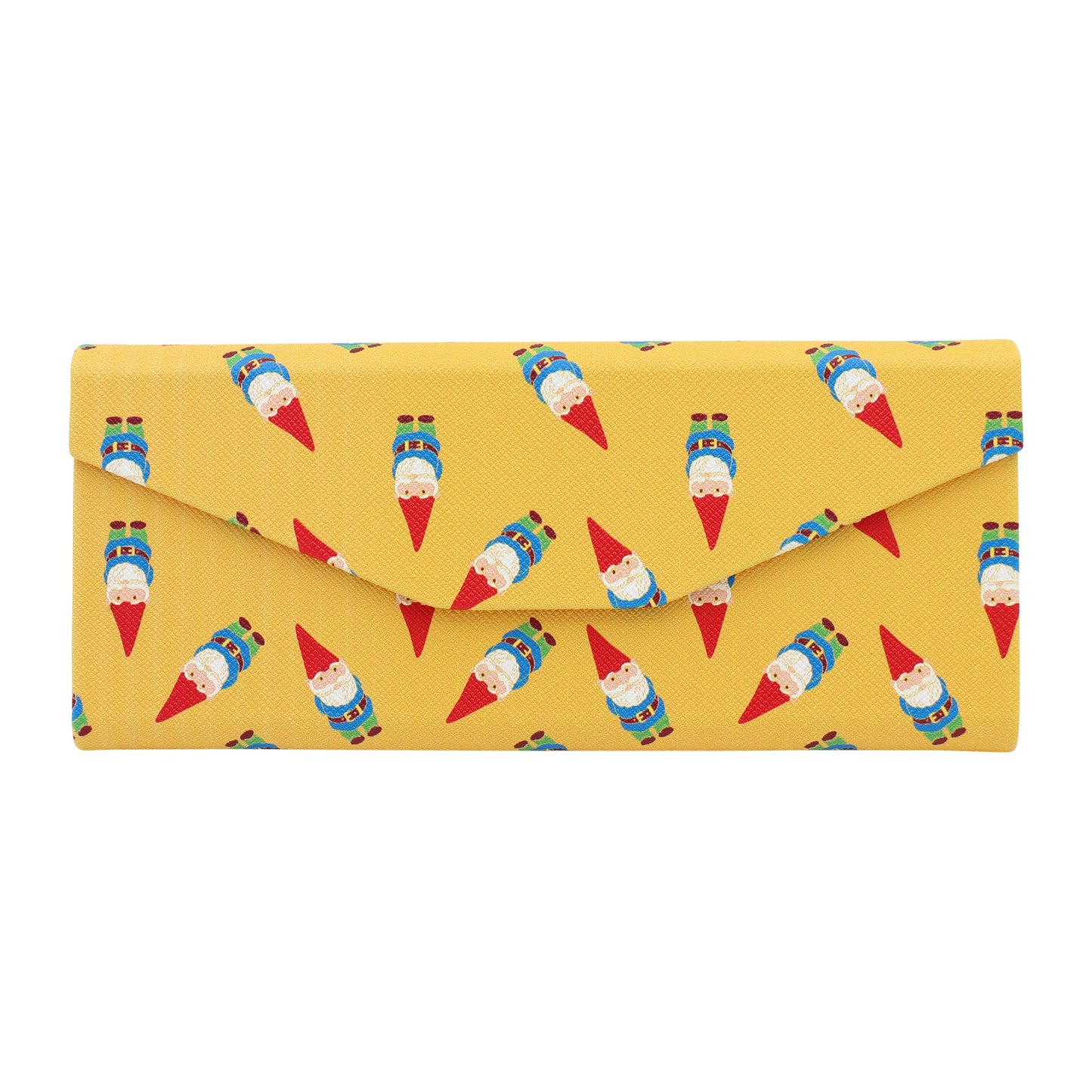 Cottage Gnome Glasses Case - Vegan Leather Folding Hard Shell Case