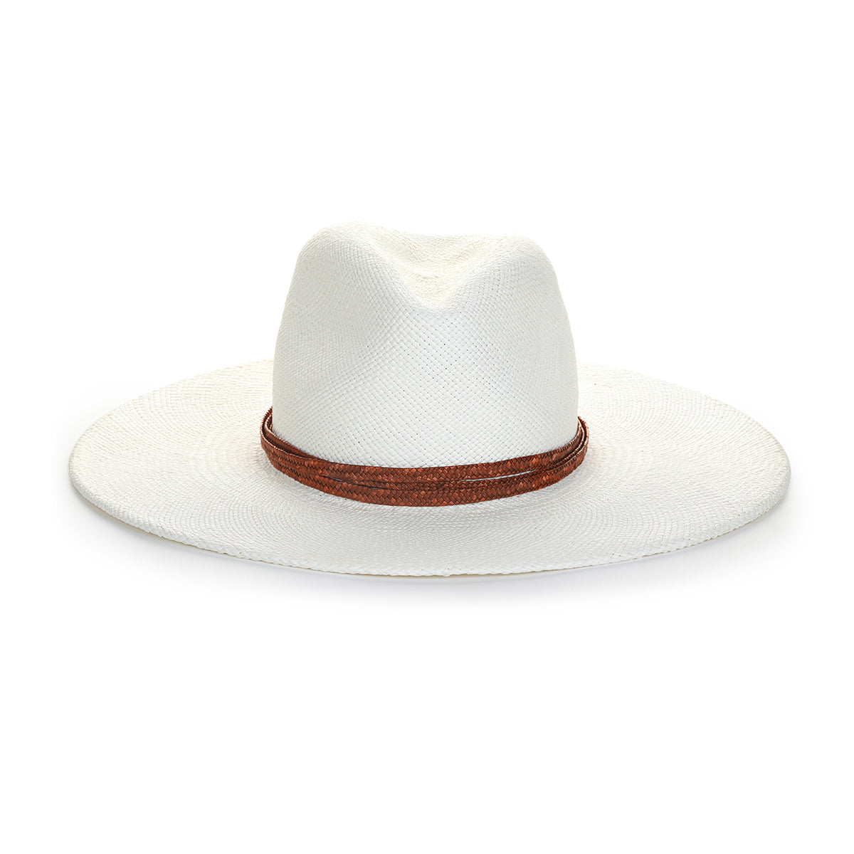 Isola - Wide Brim Panama Straw / Handmade in the USA / 4" Brim / Seagrass or Rust Braid Trim