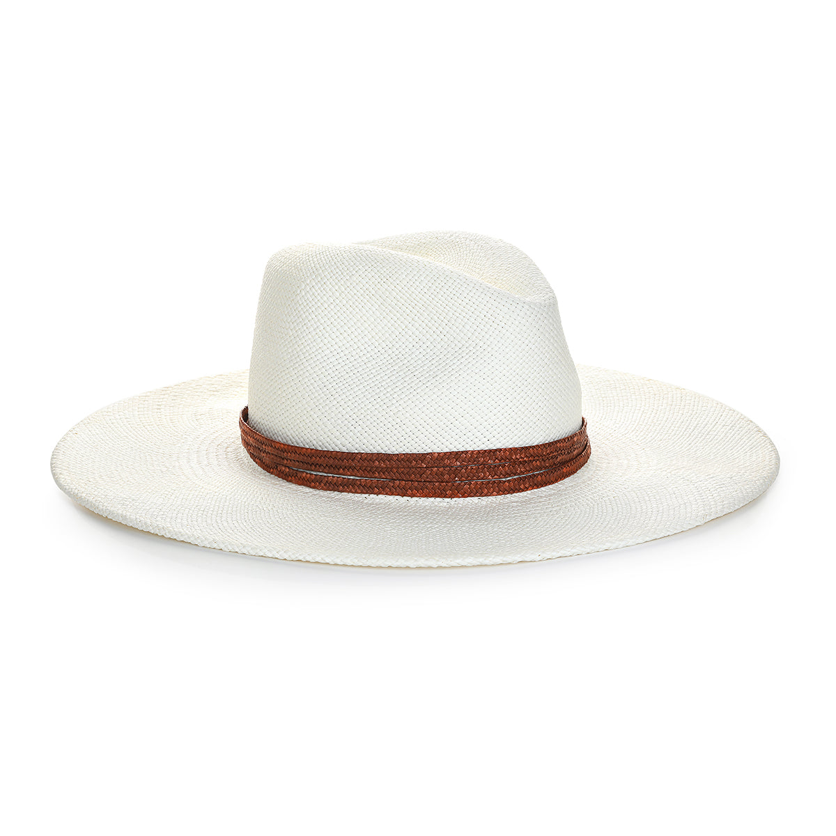 Isola - Wide Brim Panama Straw / Handmade in the USA / 4" Brim / Seagrass or Rust Braid Trim