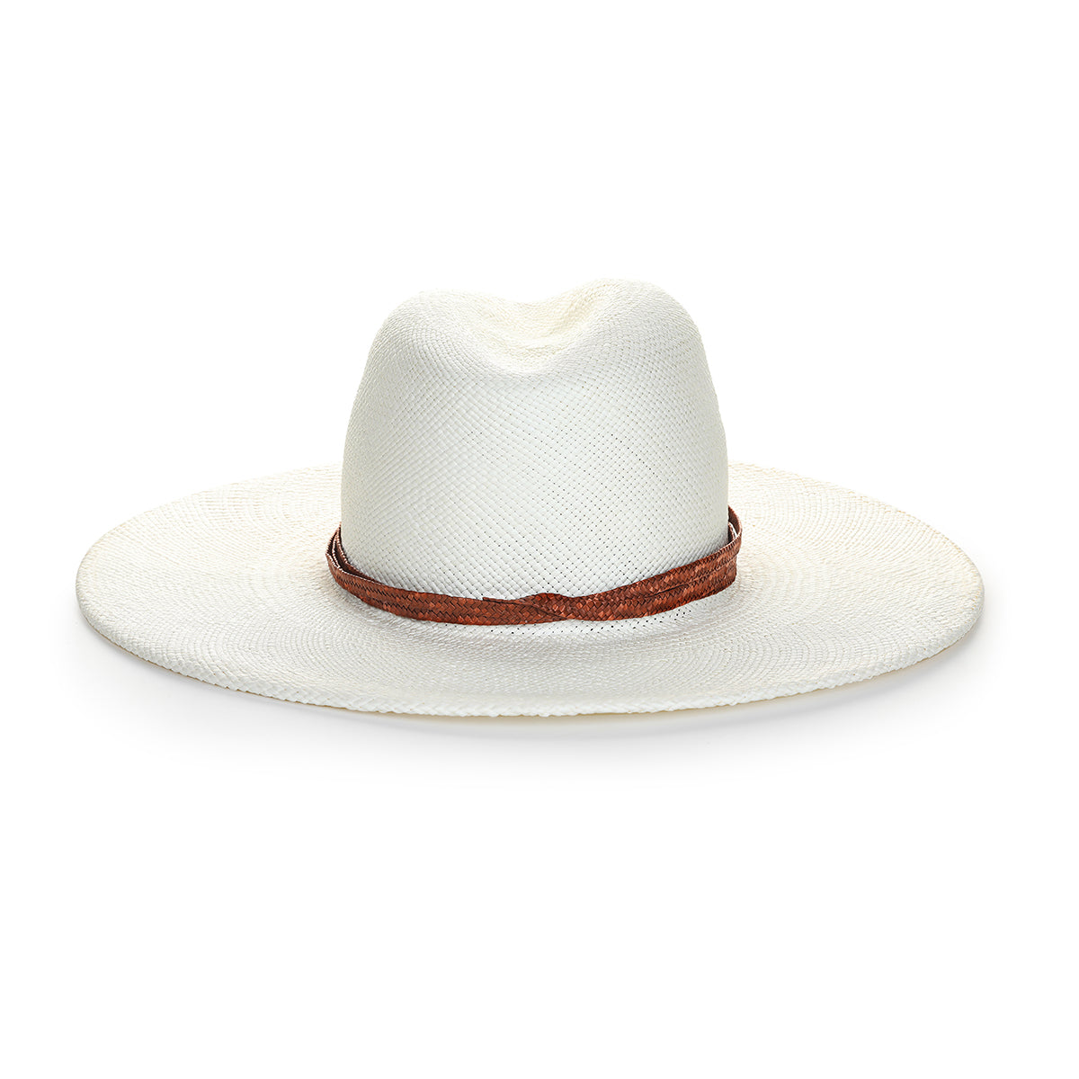 Isola - Wide Brim Panama Straw / Handmade in the USA / 4" Brim / Seagrass or Rust Braid Trim
