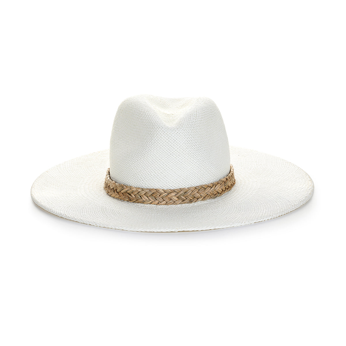 Isola - Wide Brim Panama Straw / Handmade in the USA / 4" Brim / Seagrass or Rust Braid Trim