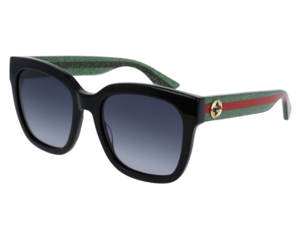 Gucci Women’s Sunglasses / Black Acetate Frame with Grey Gradient Lenses / Authentic Luxury Eyewear