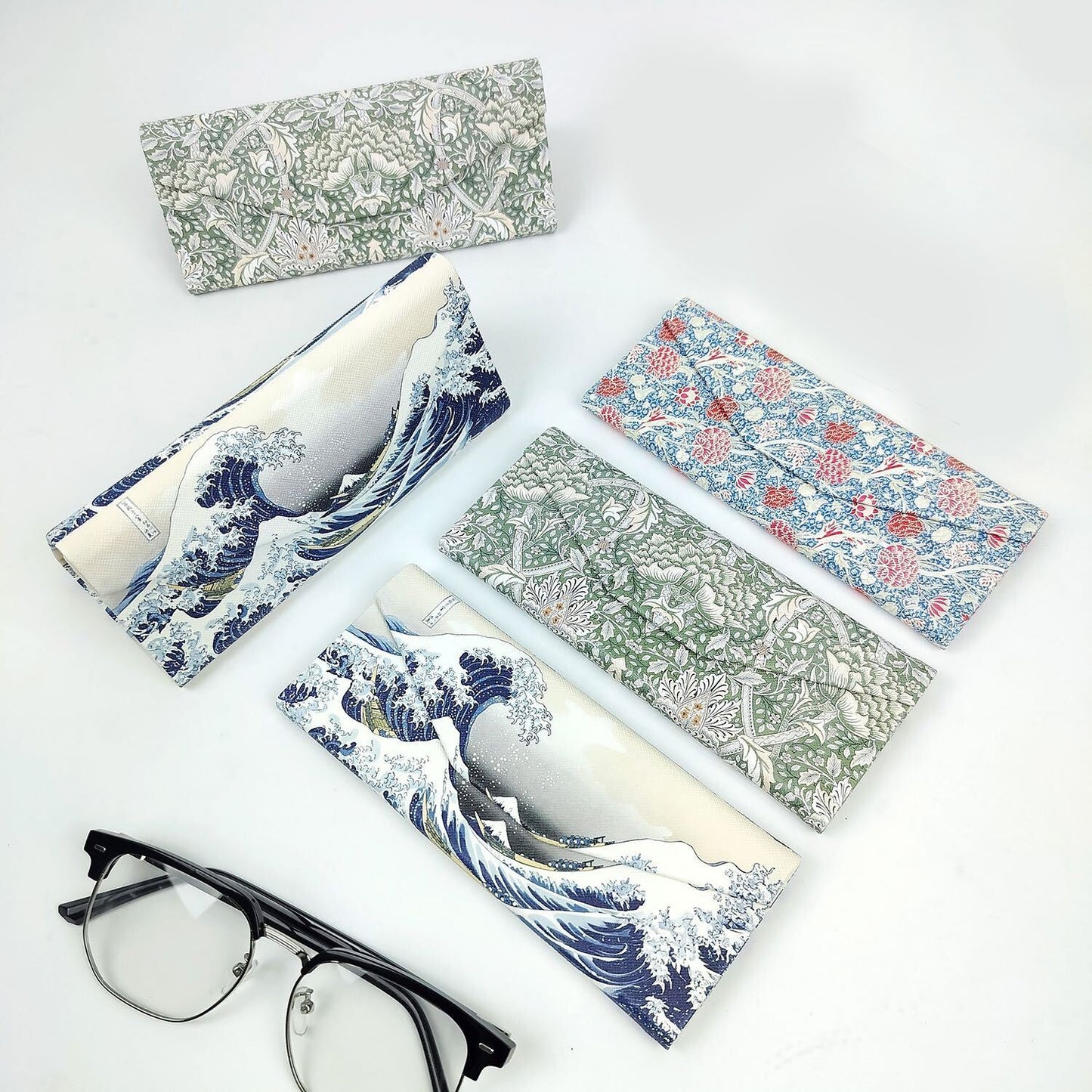 Kayaking Glasses Case - Vegan Leather Folding Hard Shell  Case