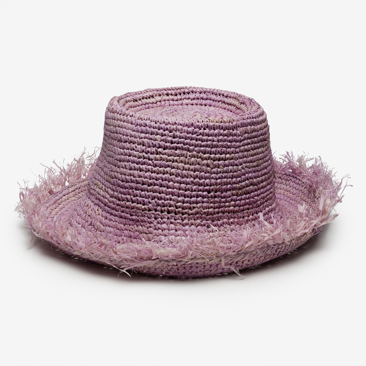 Bora Bora Raffia Bucket in Lilac