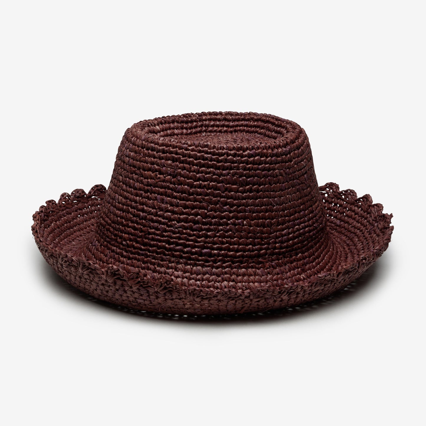 Lacey Raffia Bucket in Wine