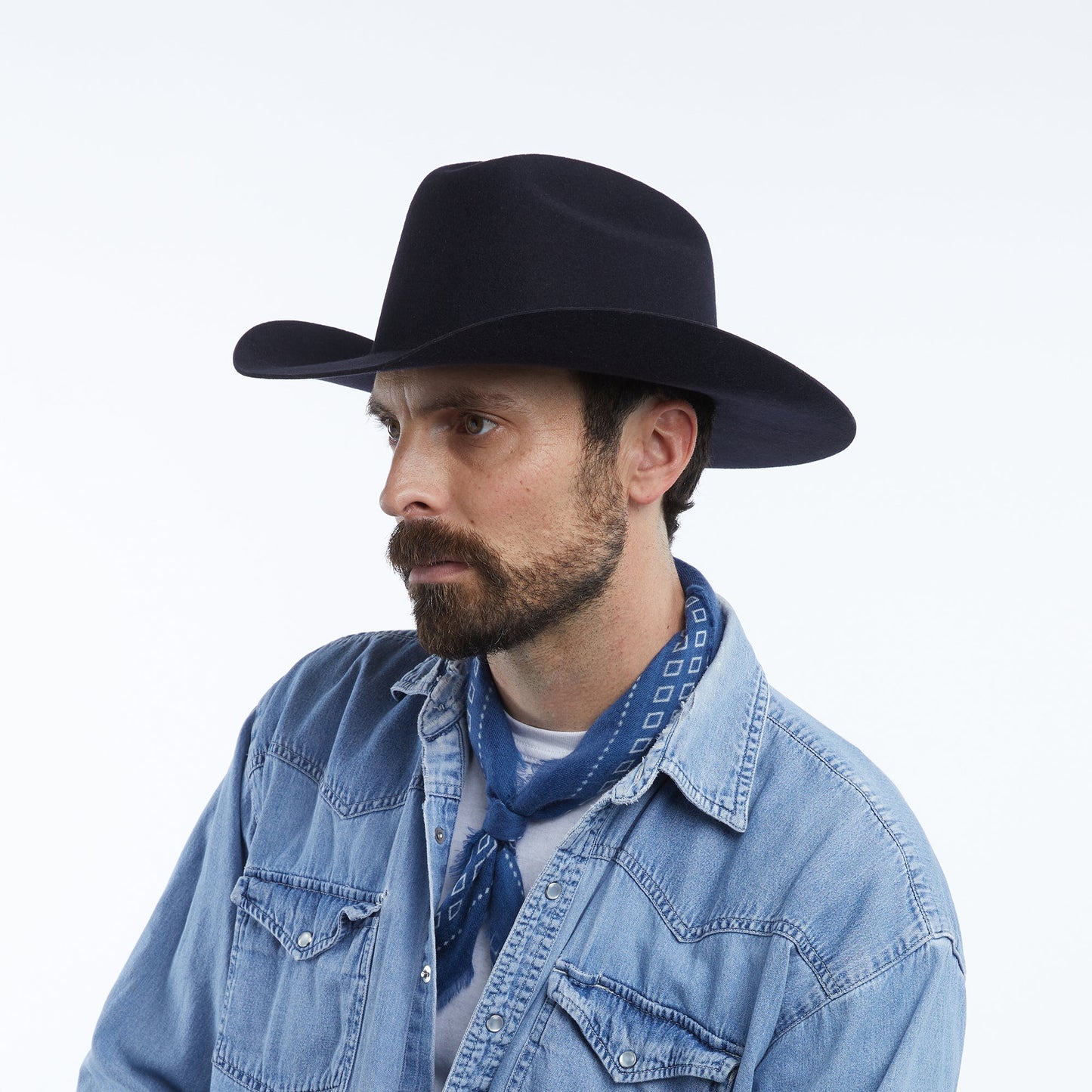 Brooks Cashmere Bandana in Indigo