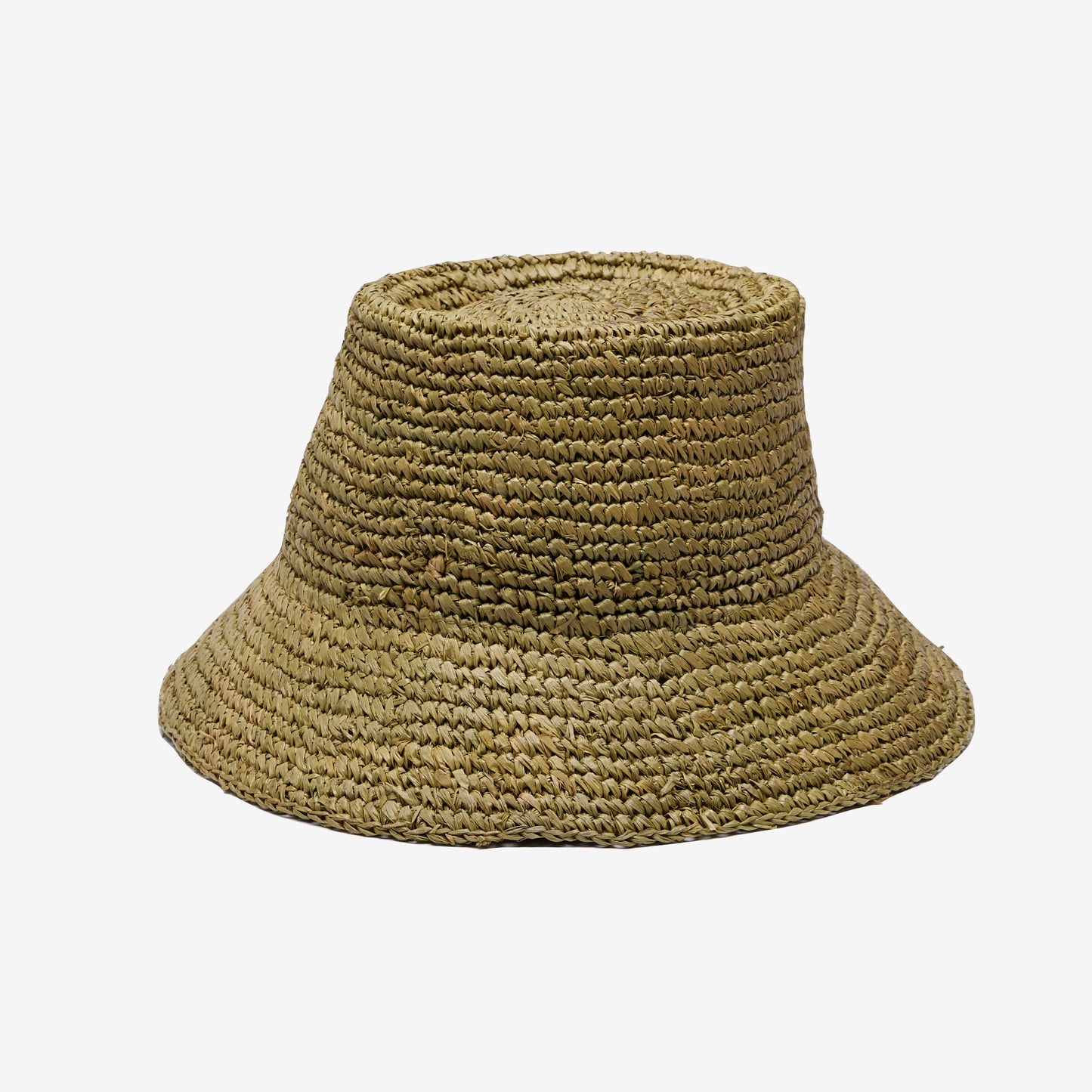 Tali Raffia Bucket in Army Green