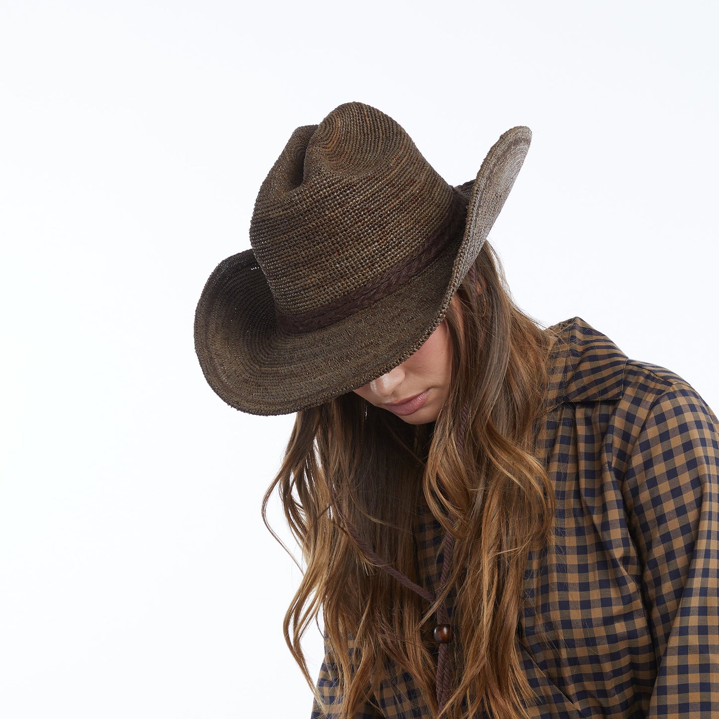 Pippa Raffia Cowboy in Chocolate