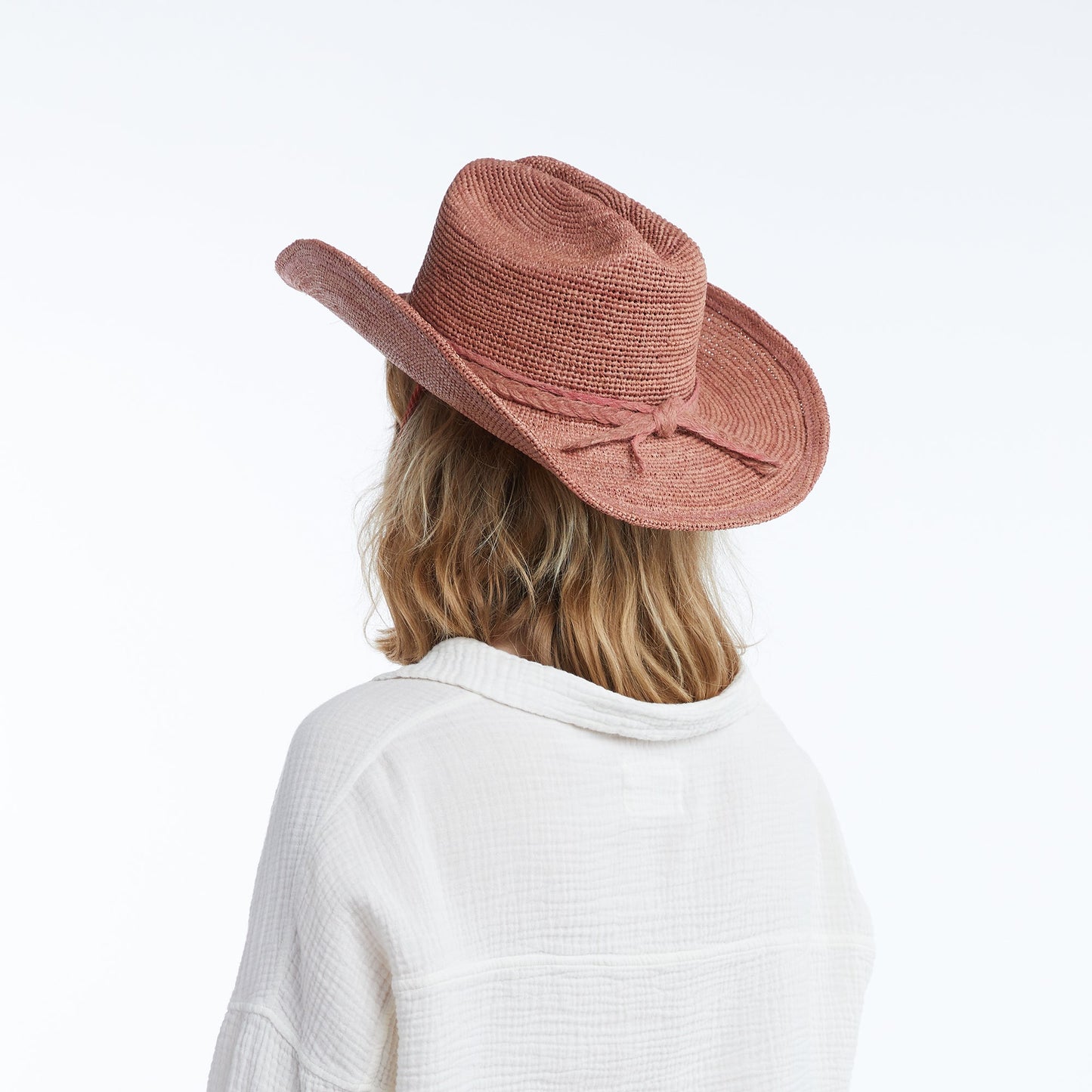 Pippa Raffia Cowboy in Rose