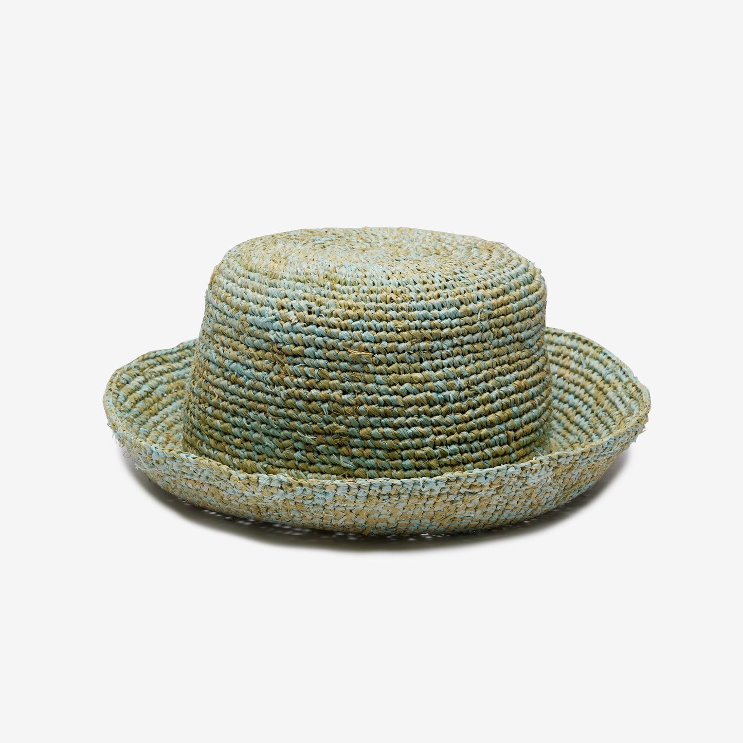 Noa Raffia Bucket in Mint