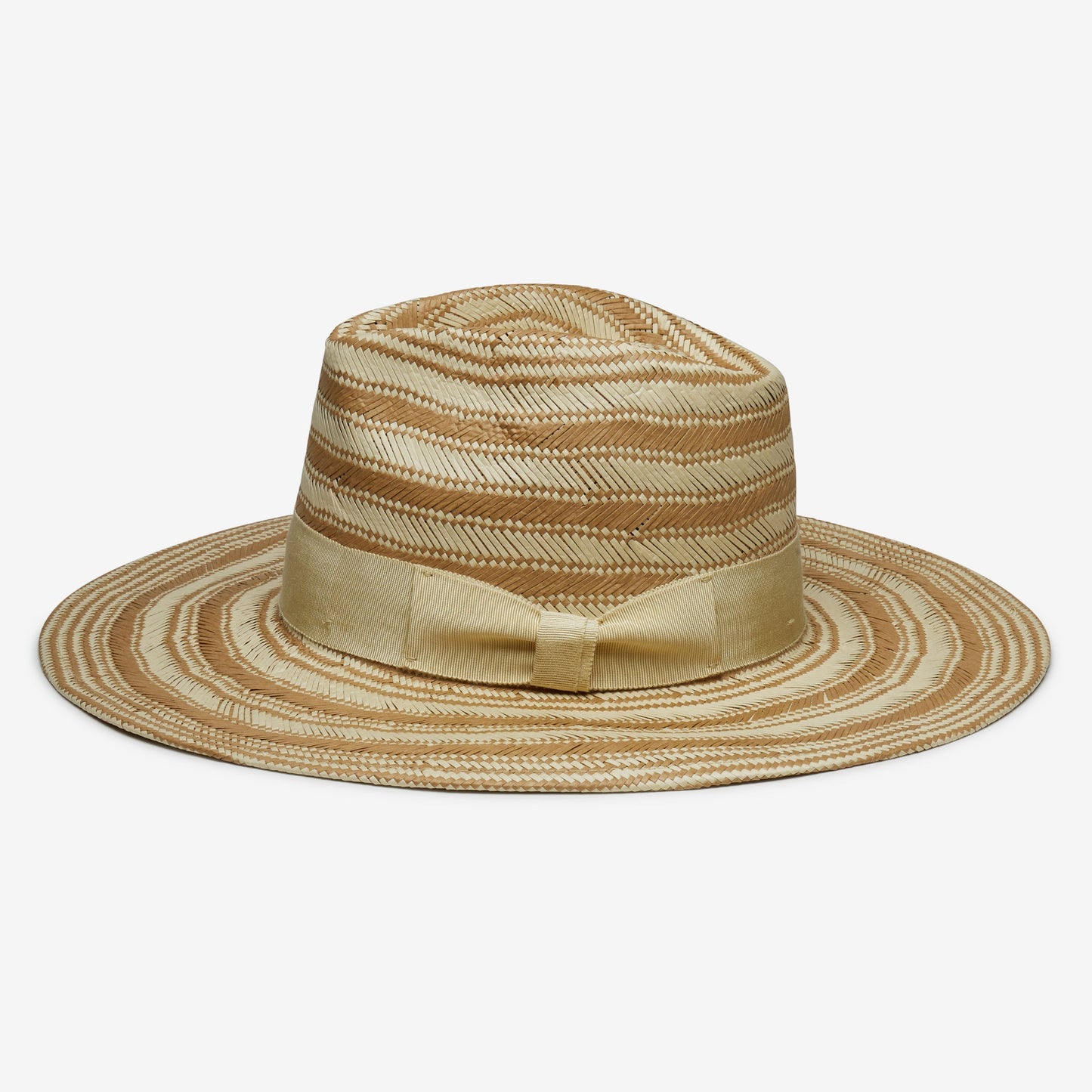 Olena Straw Fedora in Taupe Natural