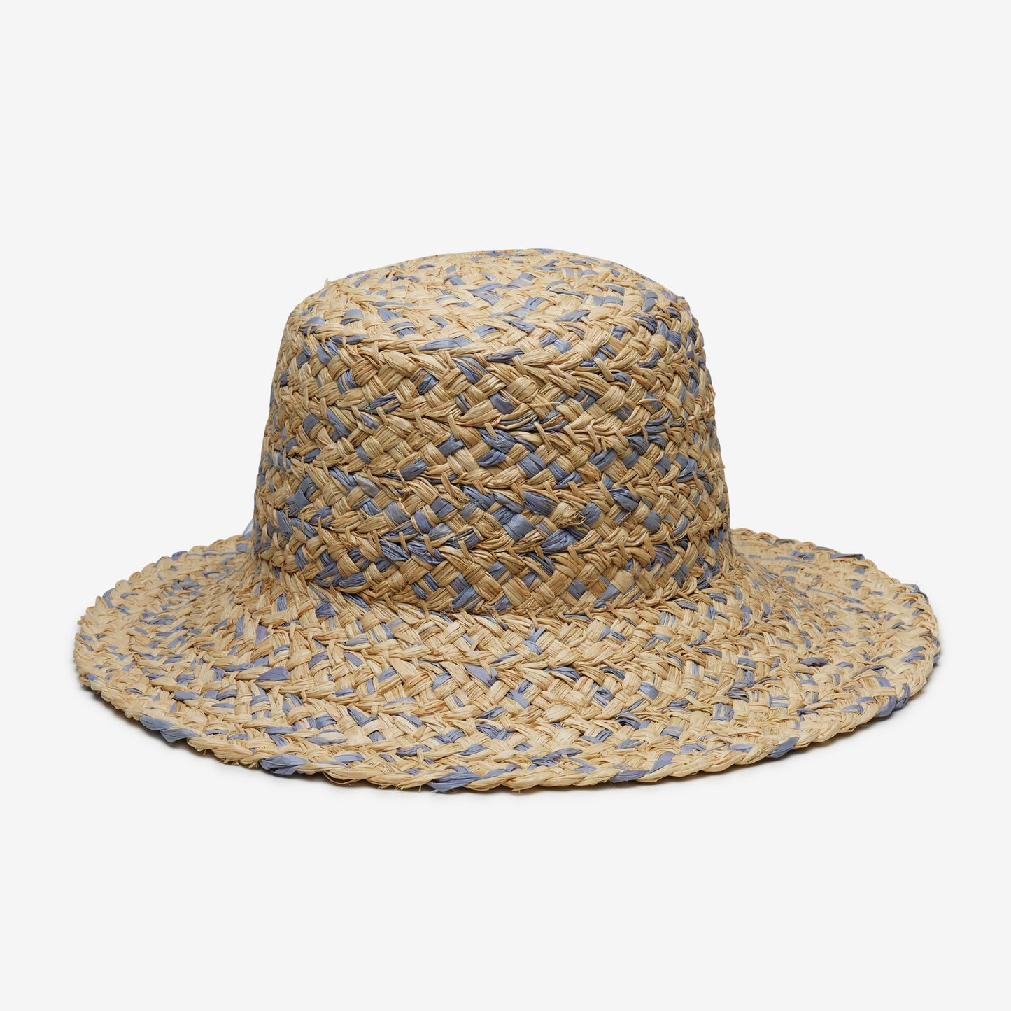 Lark Raffia Bucket in Blue