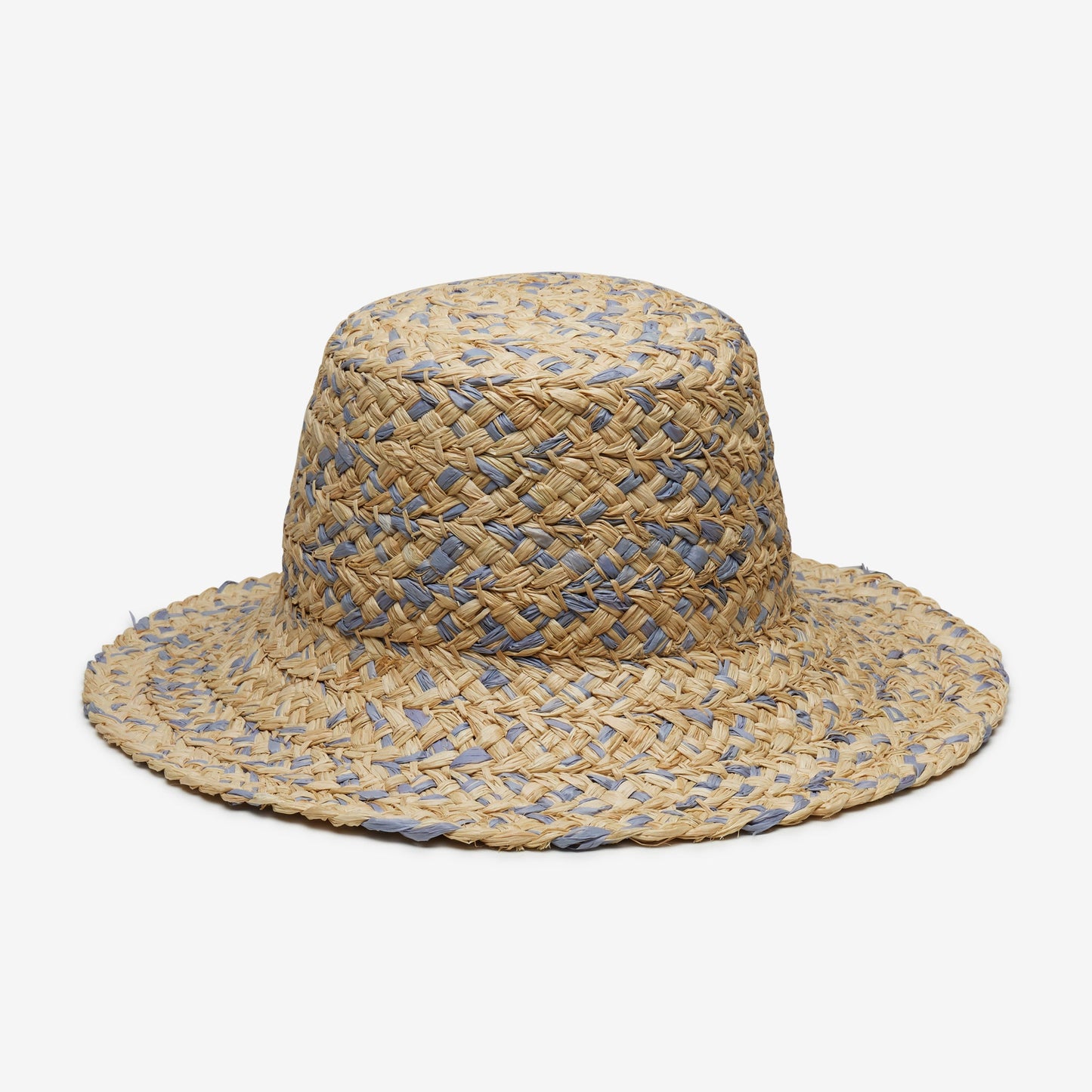 Lark Raffia Bucket in Blue