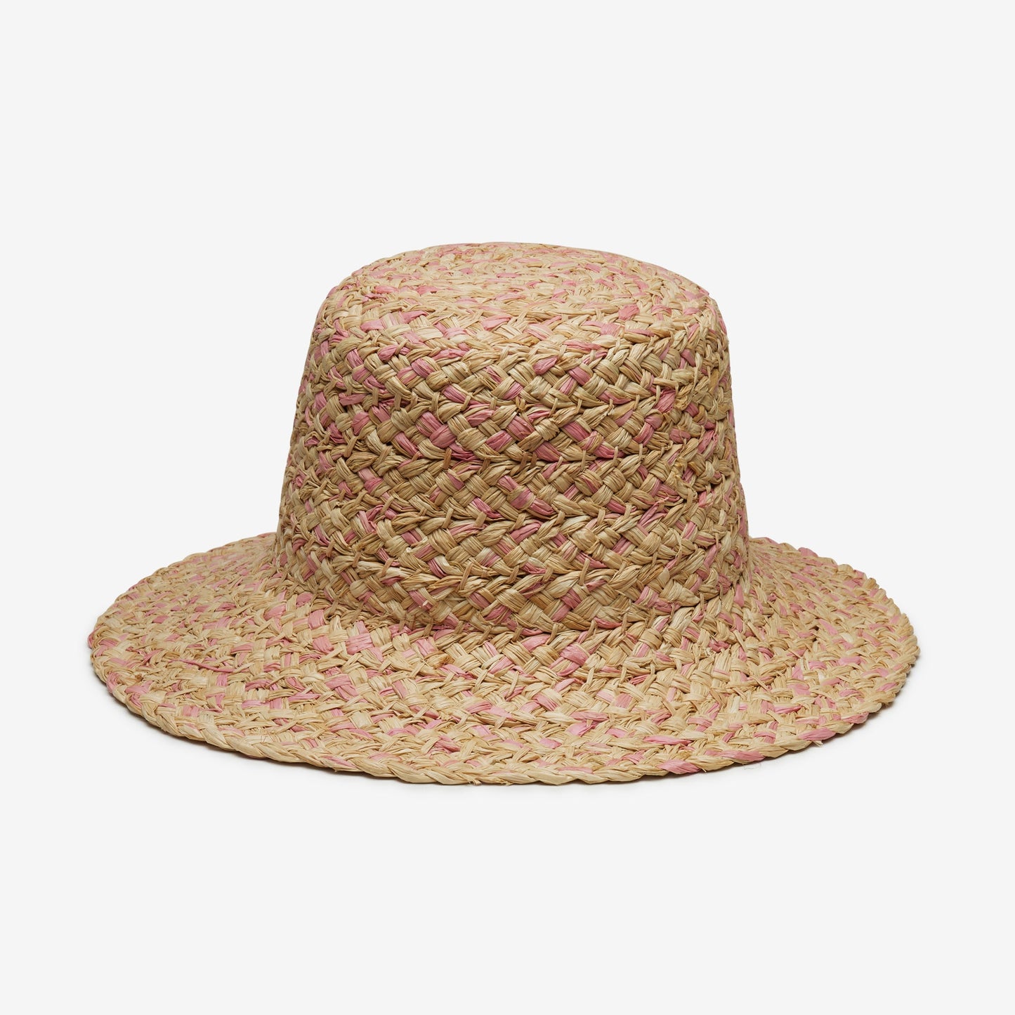 Lark Raffia Bucket in Pink
