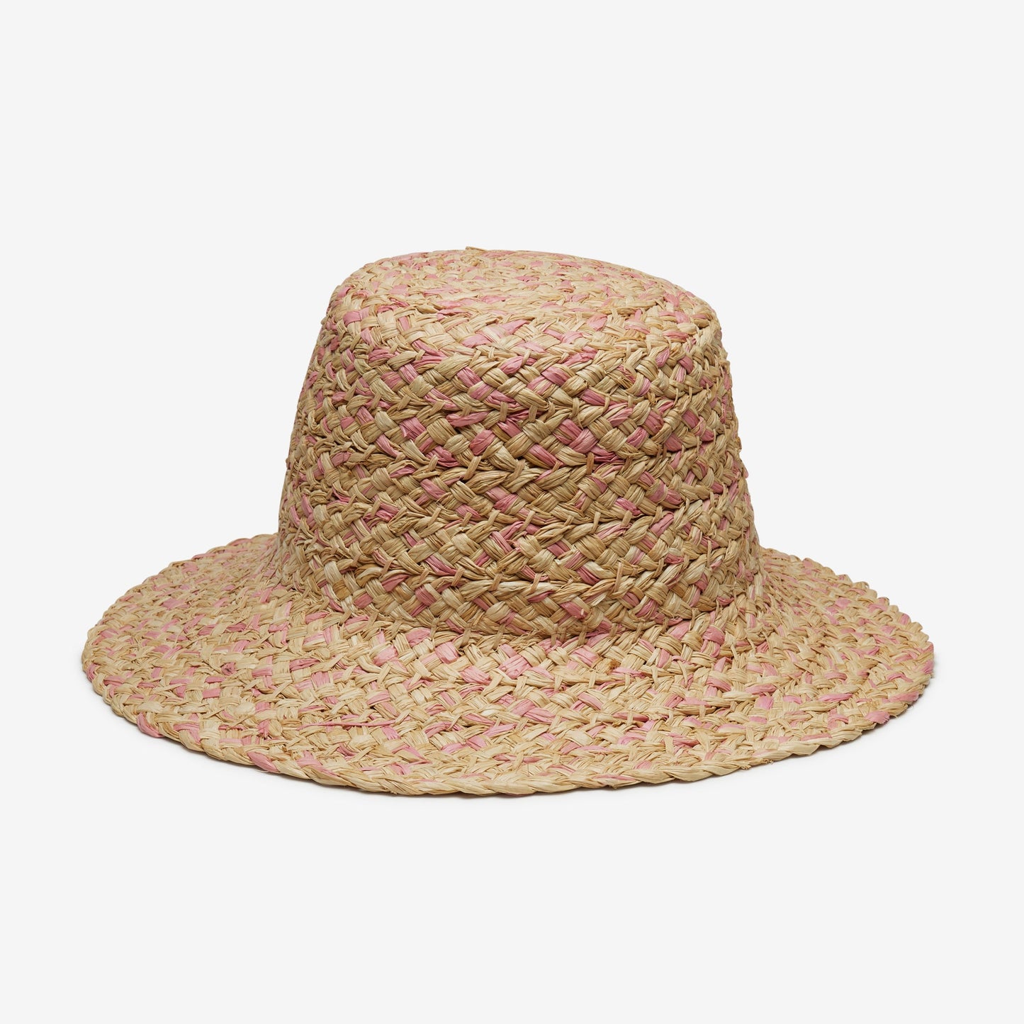 Lark Raffia Bucket in Pink
