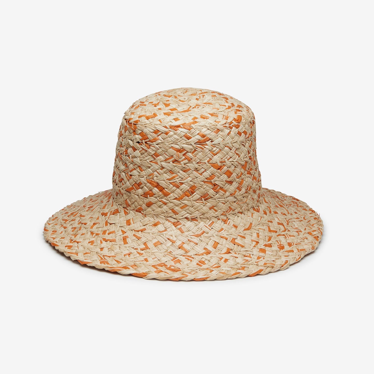 Lark Raffia Bucket in Orange