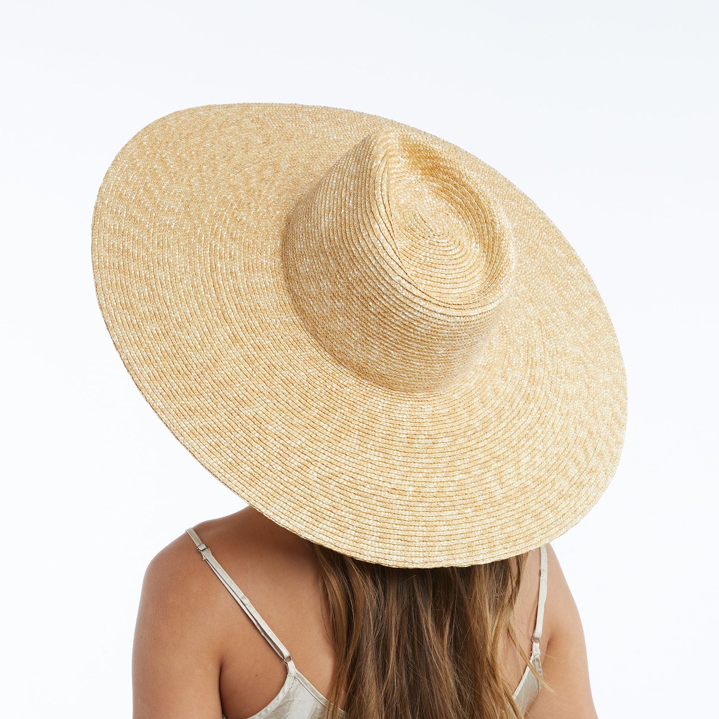 Brie Wide Brim Wheat Straw Rancher in Natural