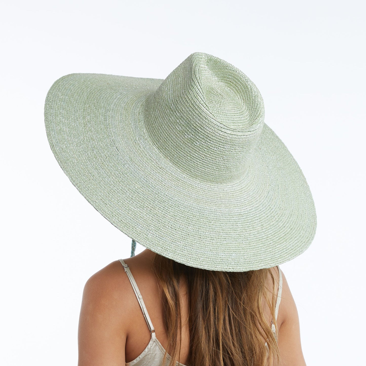 Brie Wide Brim Wheat Straw Rancher in Sage