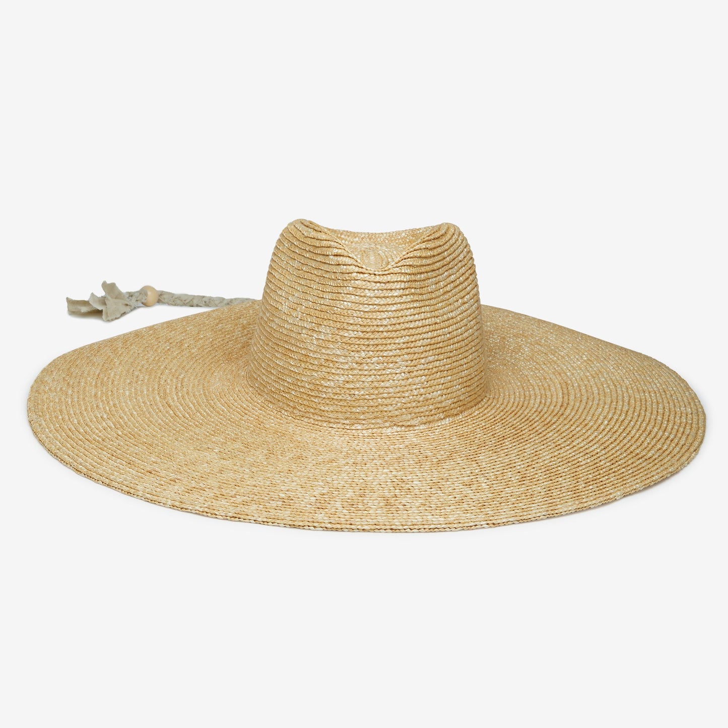 Brie Wide Brim Wheat Straw Rancher in Natural