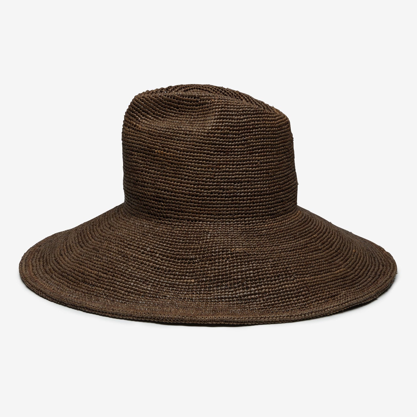Lina Raffia Sun Hat in Chocolate