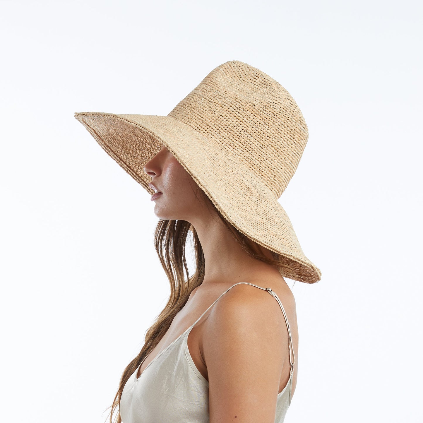 Lina Raffia Sun Hat in Natural