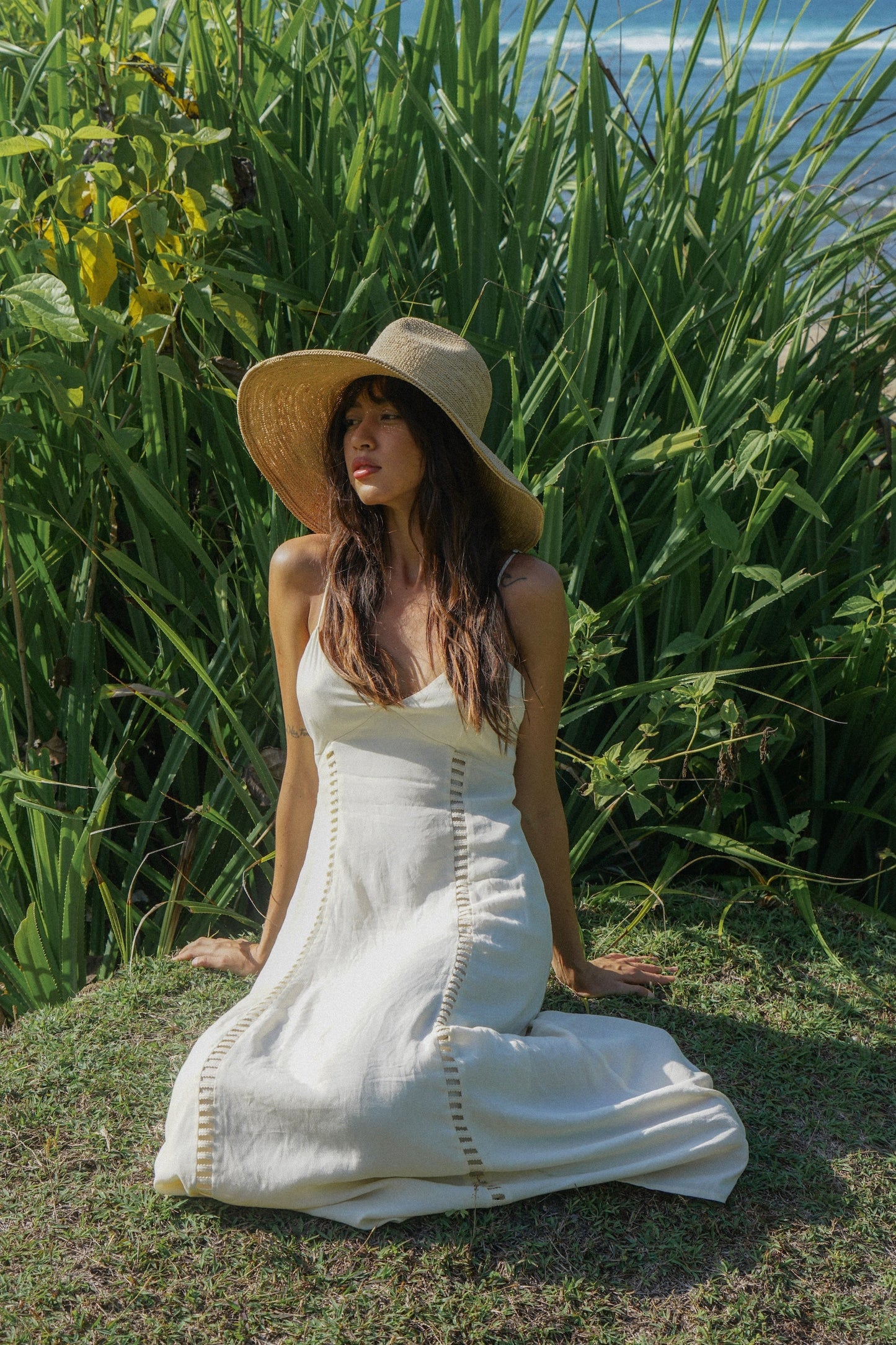 Lina Raffia Sun Hat in Natural