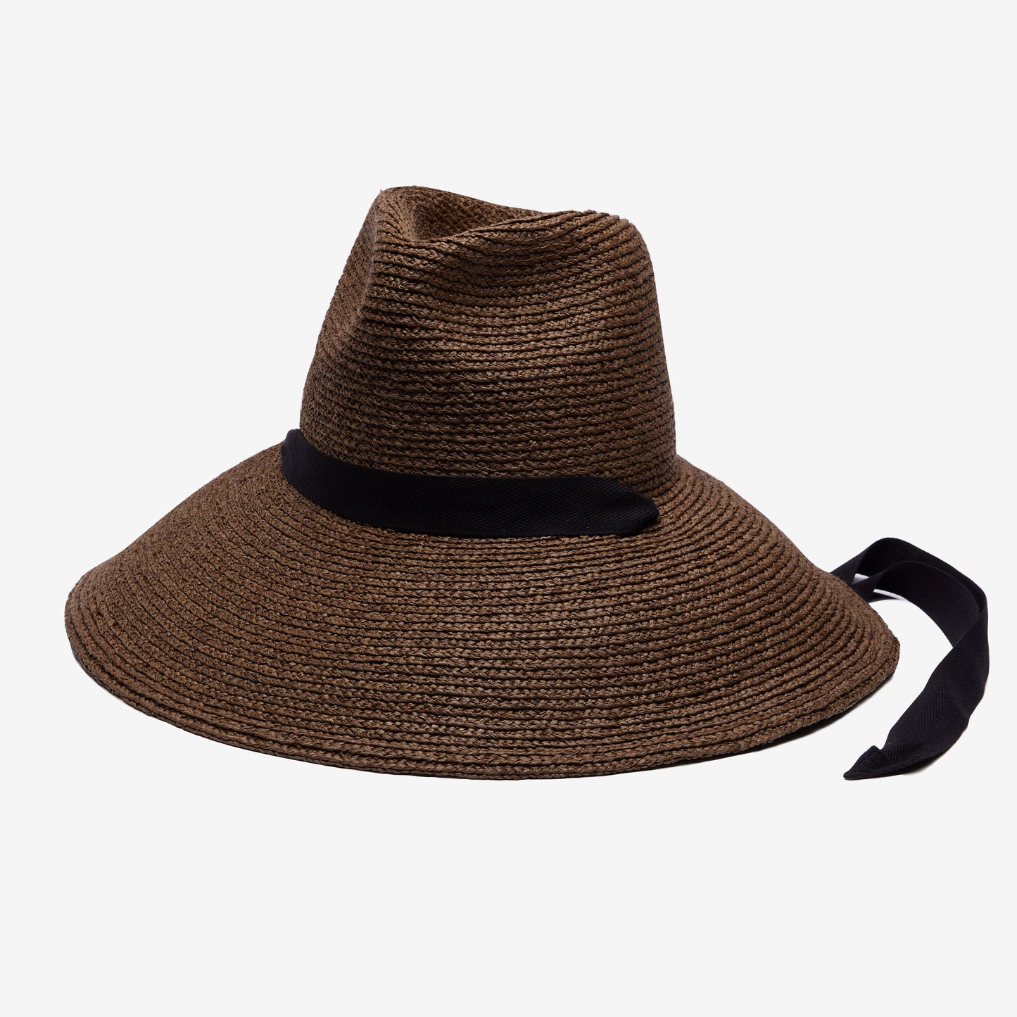 Thea Raffia Sun Hat in Chocolate