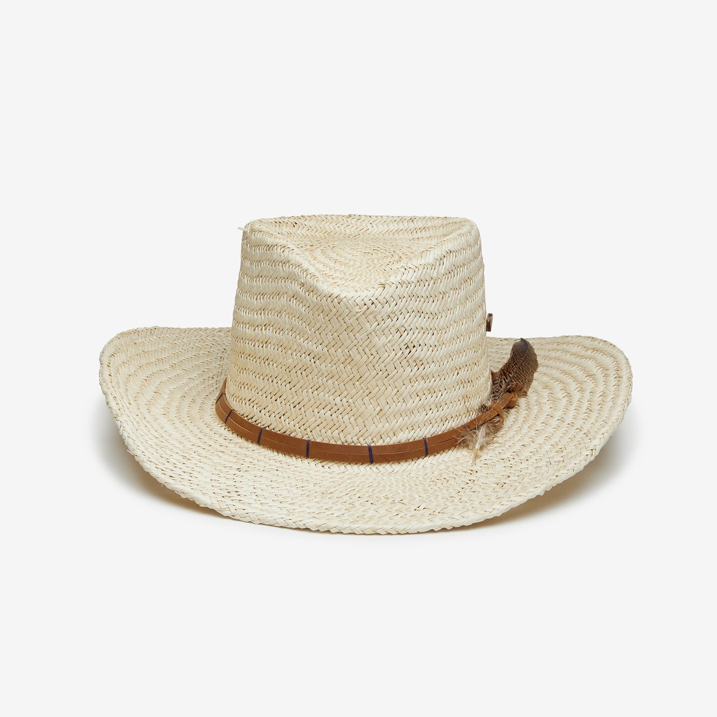 Atlas Straw Feathered Cowboy in Natural