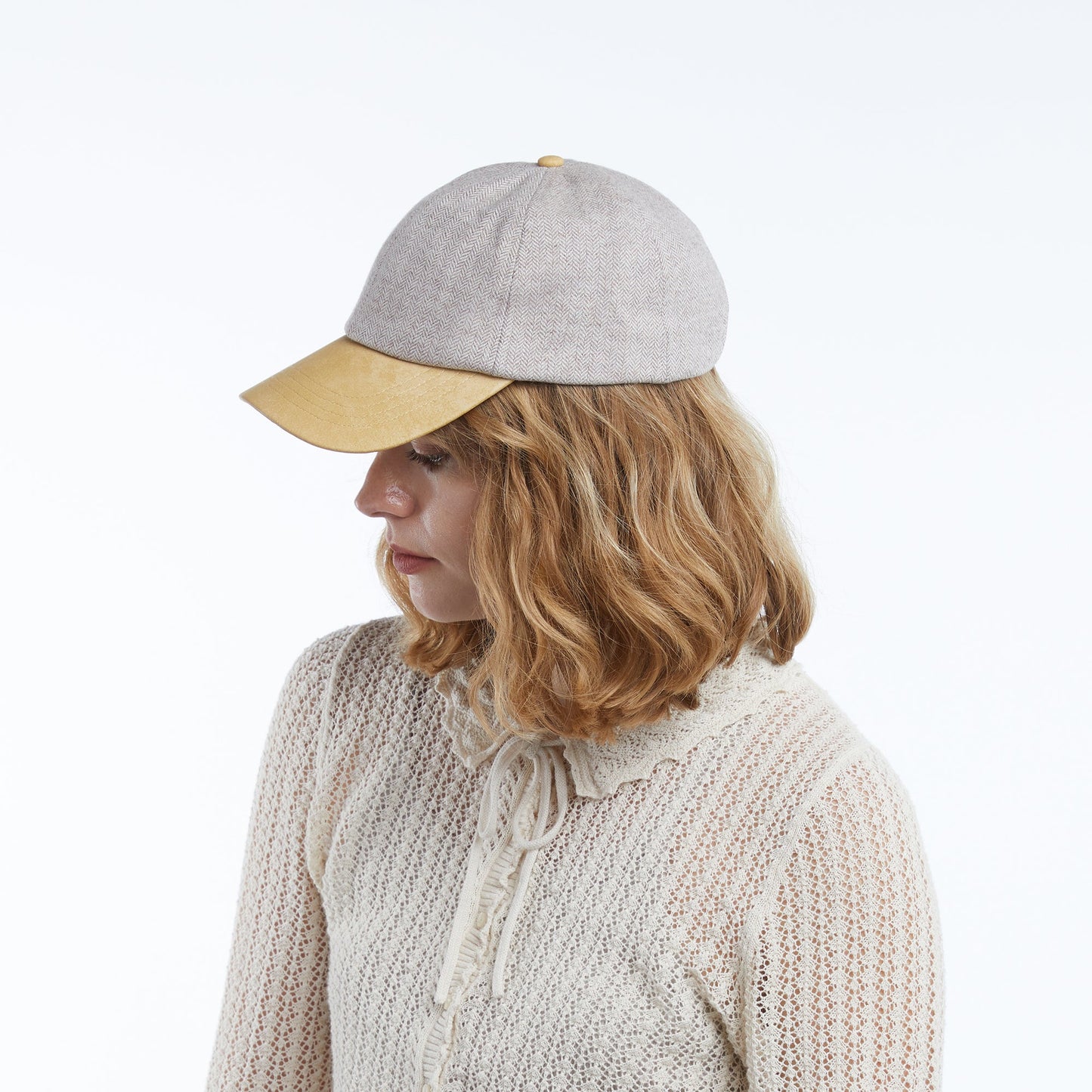 Sam Baseball Cap in Herringbone