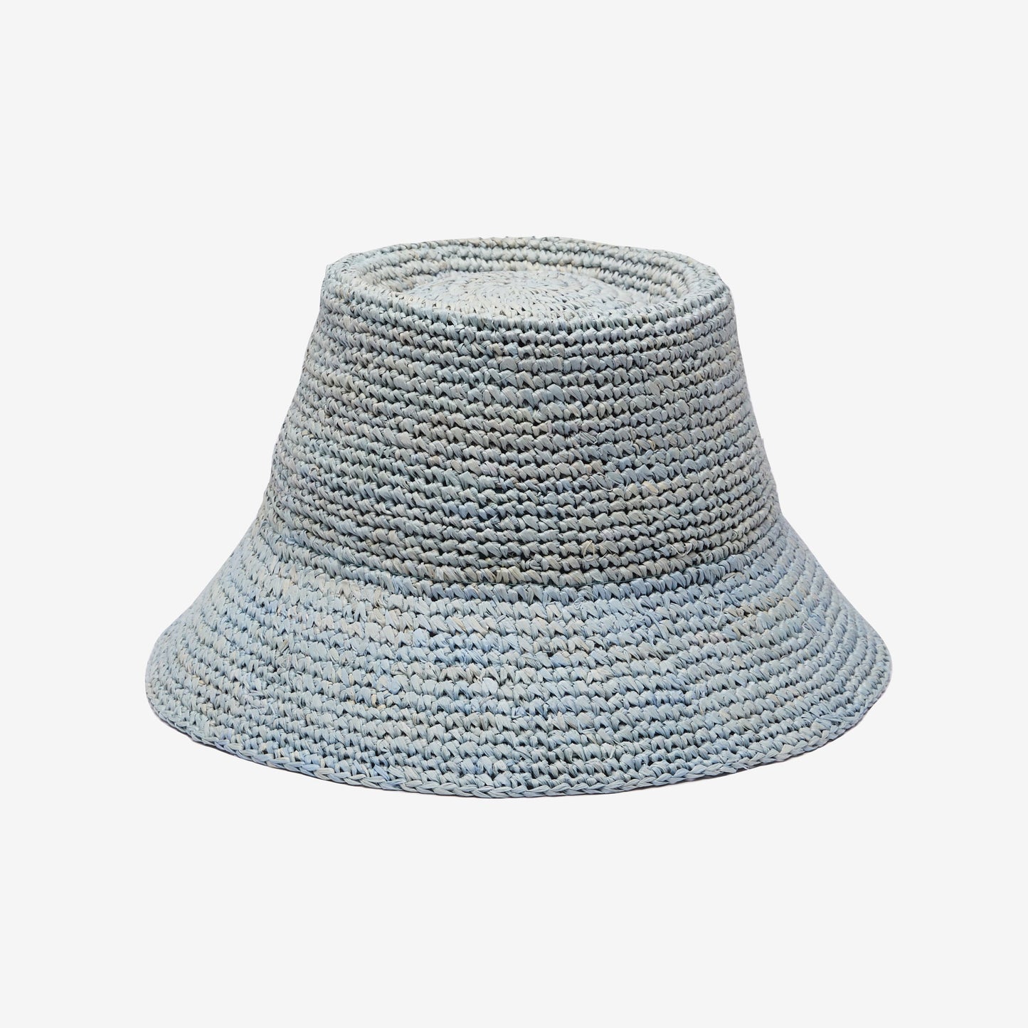 Tali Raffia Bucket in Light Blue