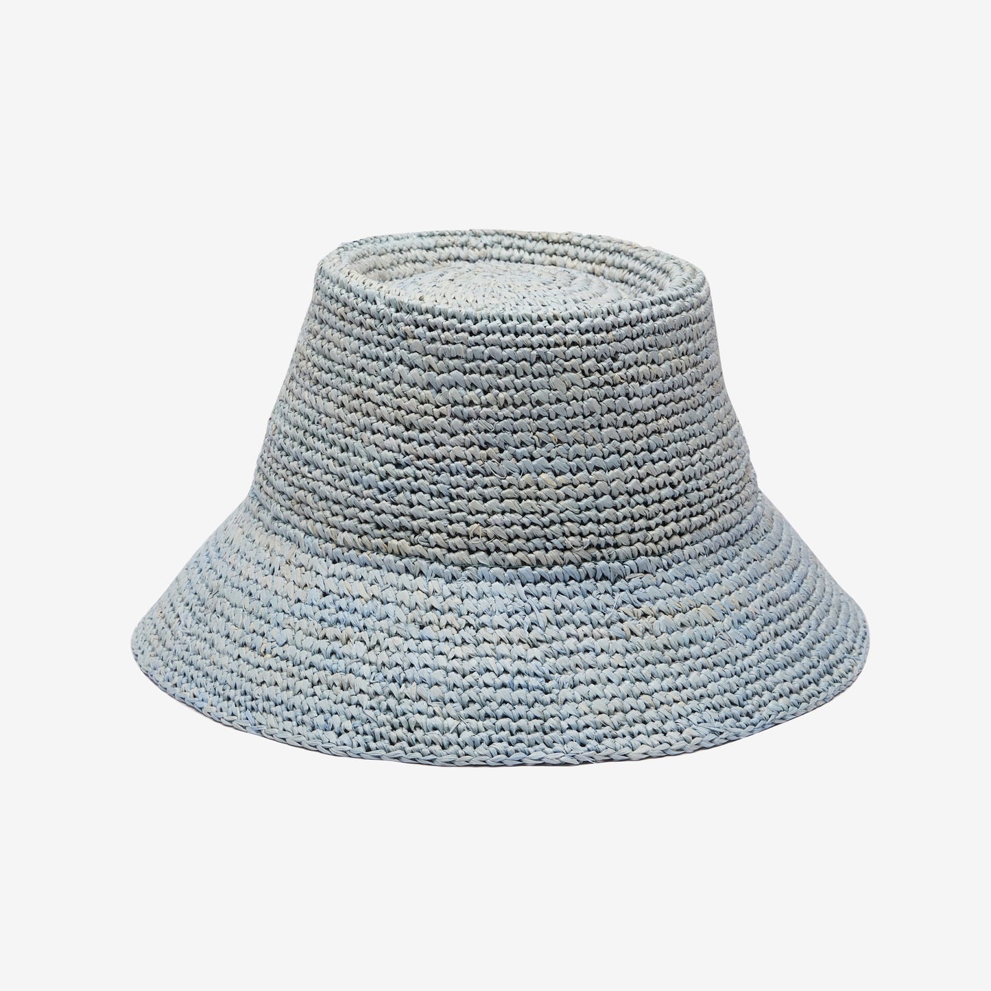 Tali Raffia Bucket in Light Blue