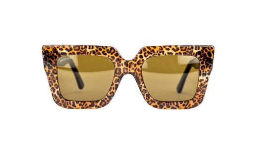 Lulu (Leopard Print/Brown) / Designed in America / Handcrafted in Italy / 100% U V Protection