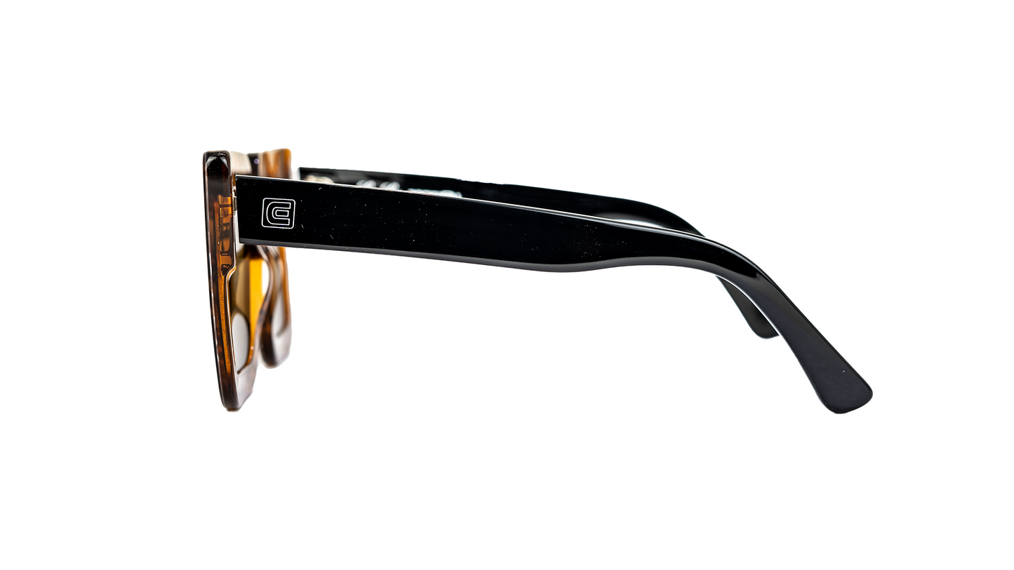 Lulu (Leopard Print/Brown) / Designed in America / Handcrafted in Italy / 100% U V Protection