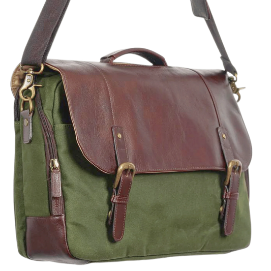 Maxwell Waxed Canvas Messenger Bag - 16'' Laptop - Structured