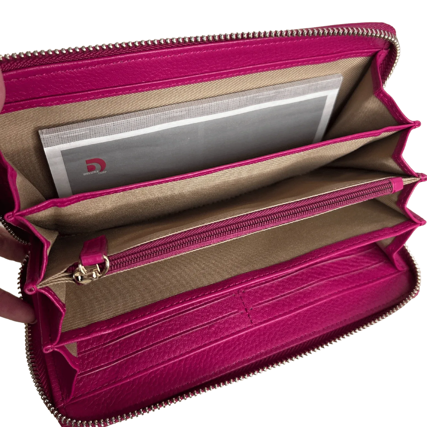 Full-Grain Leather Zip-Around Wallet for Women – Sophia Travel & Everyday Wallet