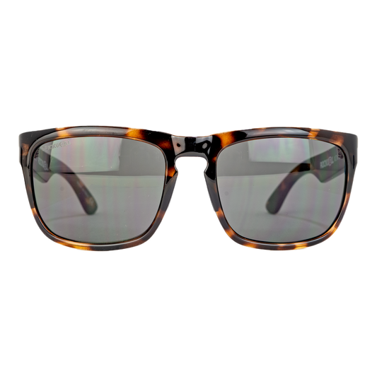 Monaco (Havana/Black) /  Crystal Clear Lenses / Sporty rubberized frame / keyhole nose bridge