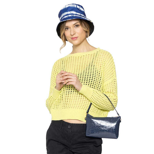 Faux Croc Patterned Tote Bag