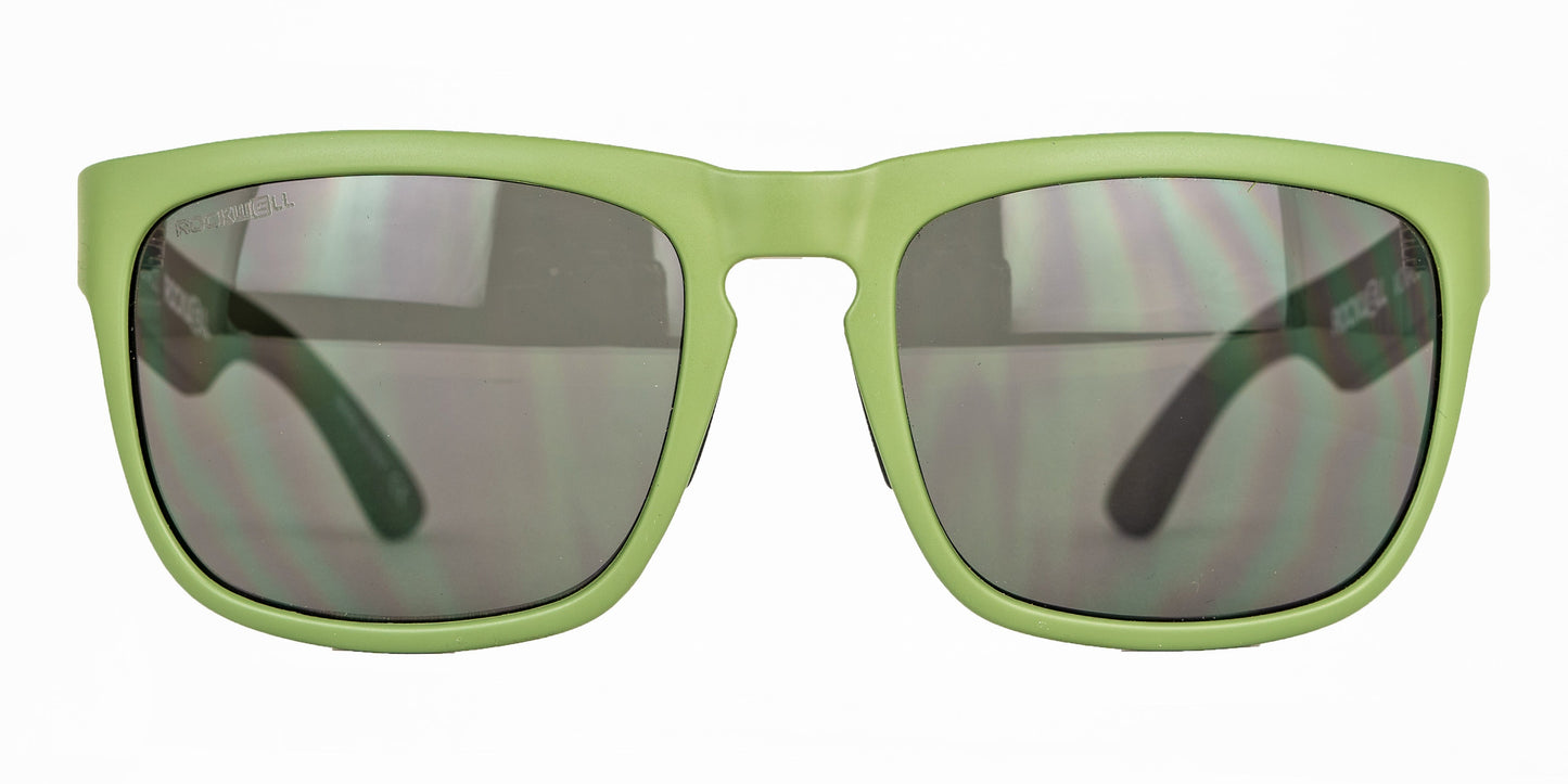 Monaco (Army Green/Black) / Top Seller /  Crystal Clear Lenses / Sporty Rubberized Frame / Keyhole Nose Bridge