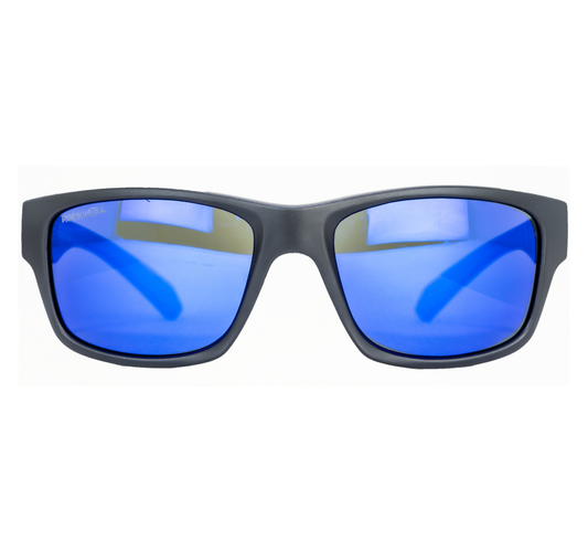 POMPEI FLOATABLE (MATTE BLACK/BLUE POLARIZED HYDRO) /  Wide Design / Impact-Resistant / Made in Italy