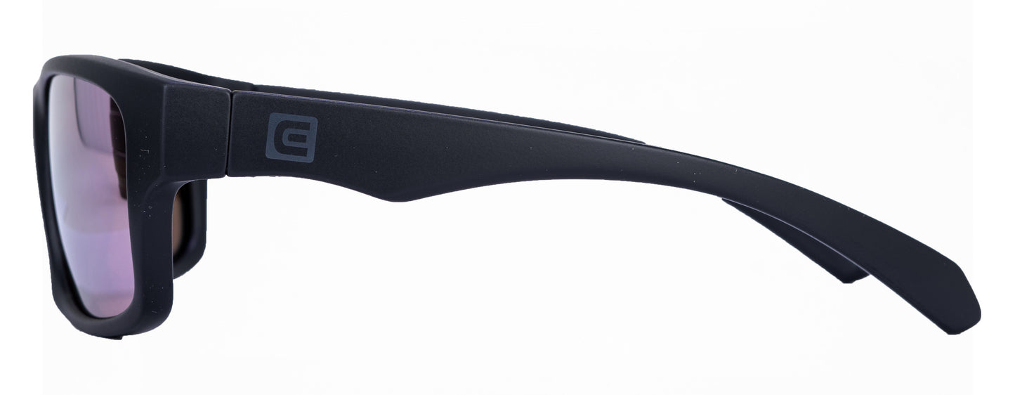POMPEI FLOATABLE (MATTE BLACK/PURPLE POLARIZED HYDRO) / Wide Design / Impact-Resistant / Made in Italy