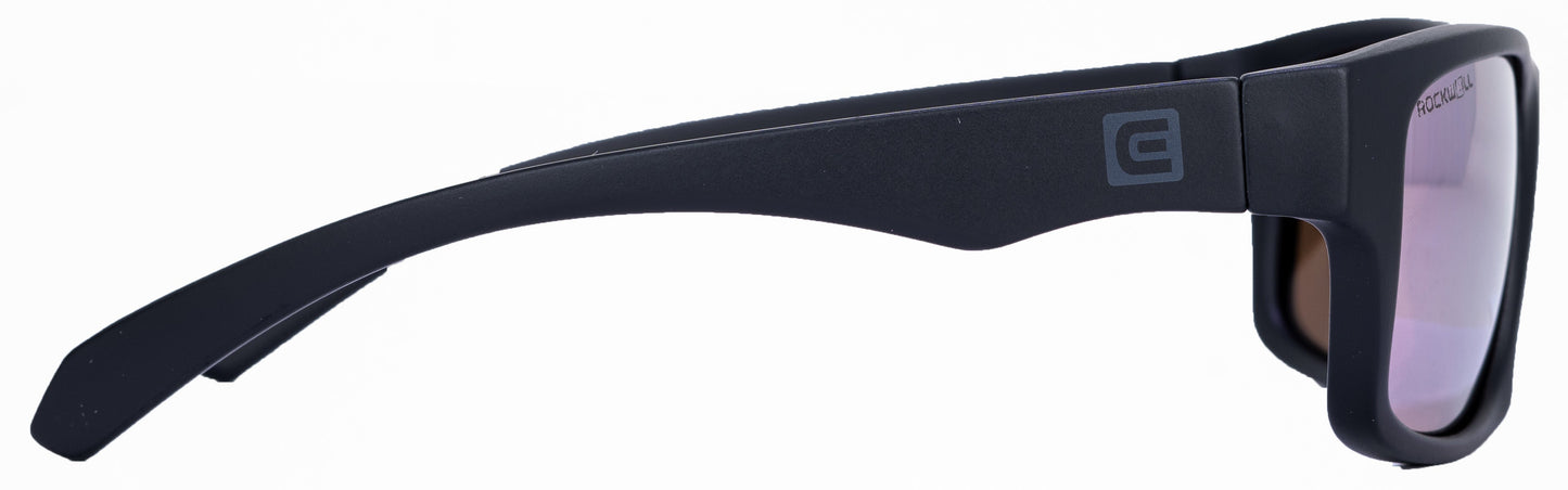 POMPEI FLOATABLE (MATTE BLACK/PURPLE POLARIZED HYDRO) / Wide Design / Impact-Resistant / Made in Italy