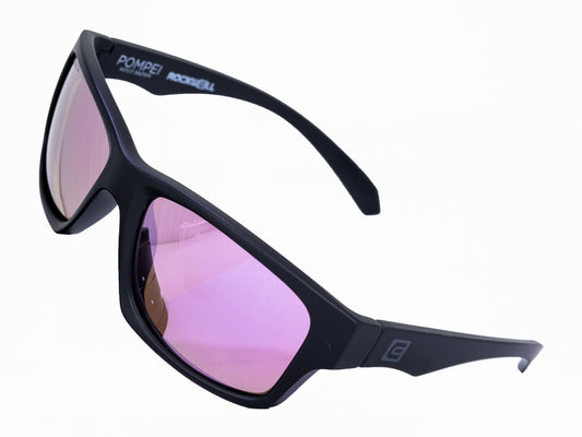 POMPEI FLOATABLE (MATTE BLACK/PURPLE POLARIZED HYDRO) / Wide Design / Impact-Resistant / Made in Italy