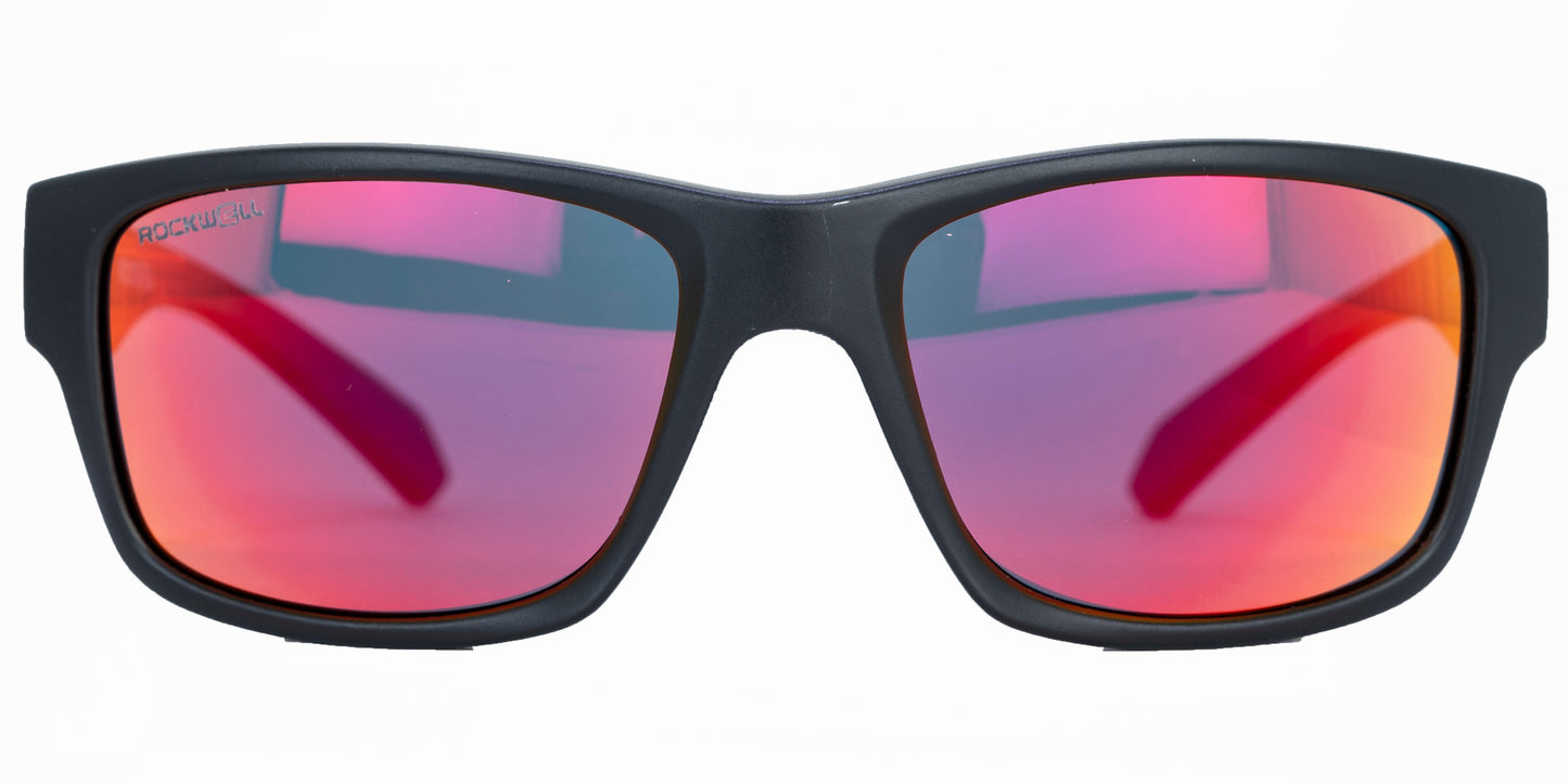 POMPEI FLOATABLE (MATTE BLACK/RED POLARIZED HYDRO) /  Wide Design / Impact-Resistant / Made in Italy