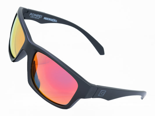 POMPEI FLOATABLE (MATTE BLACK/RED POLARIZED HYDRO) /  Wide Design / Impact-Resistant / Made in Italy