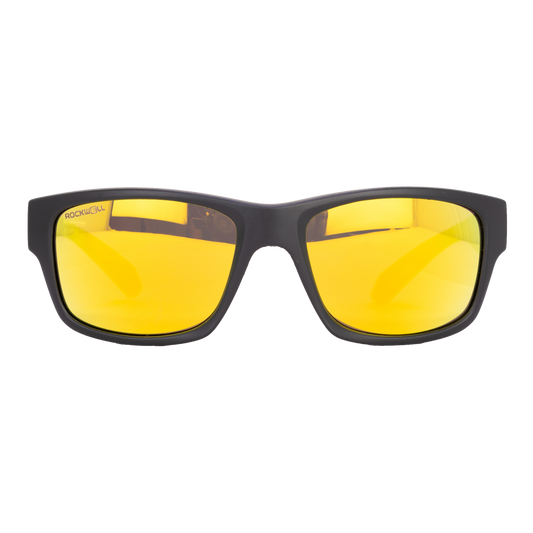 POMPEI FLOATABLE (MATTE BLACK/GOLD POLARIZED HYDRO) /  Wide Design / Impact-Resistant / Made in Italy