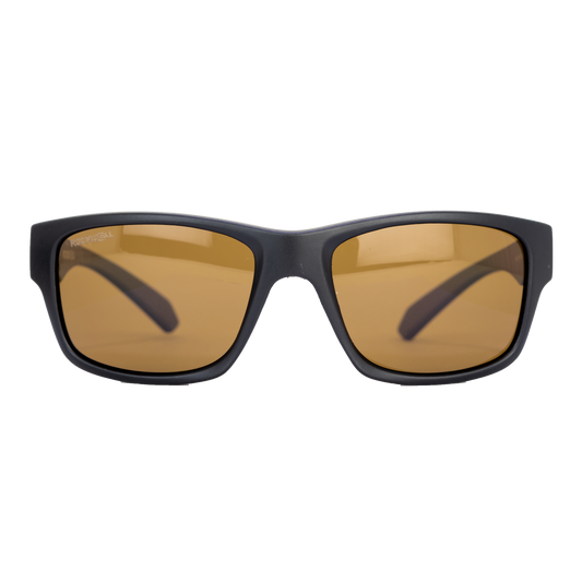 POMPEI FLOATABLE (MATTE BLACK/BROWN POLARIZED HYDRO) /  Wide Design / Impact-Resistant / Made in Italy